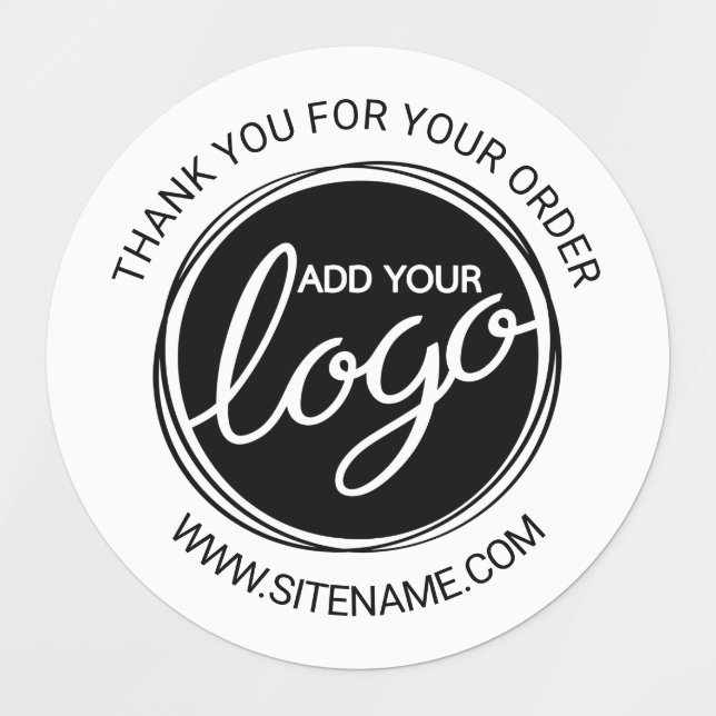 Custom Business Logo Thank You Labels (Design 1)