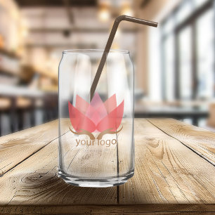 Custom Business Logo Upload ID621 Can Glass