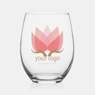 Custom Business Logo Upload ID621 Stemless Wine Glass