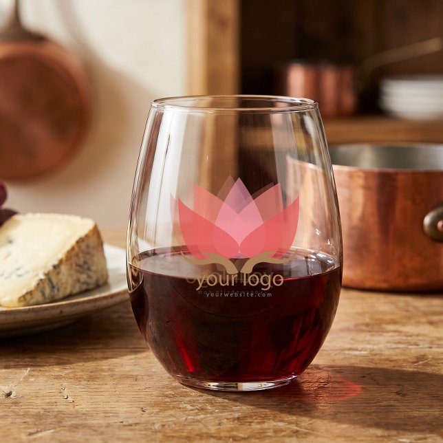 Custom Business Logo Upload ID621 Stemless Wine Glass (Creator Uploaded)