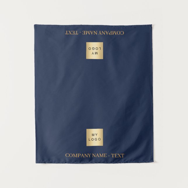 Custom Business Logo Vendor Table Runner Display  Tapestry (Front)