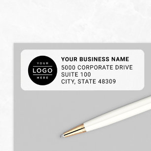 Custom Business Logo White Company Return Address