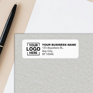 Custom Business Logo White Company Return Address 