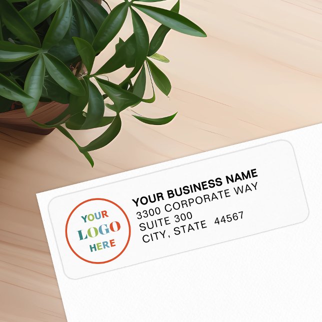 Custom Business Logo White Return Address Label (Creator Uploaded)
