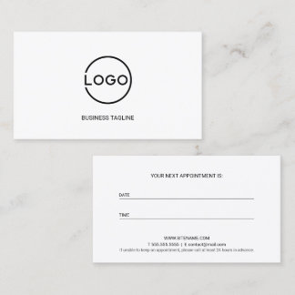 Custom Business Logo with Custom Text Appointment Card