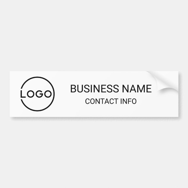 Custom Business Logo with Custom Text Bumper Sticker (Front)