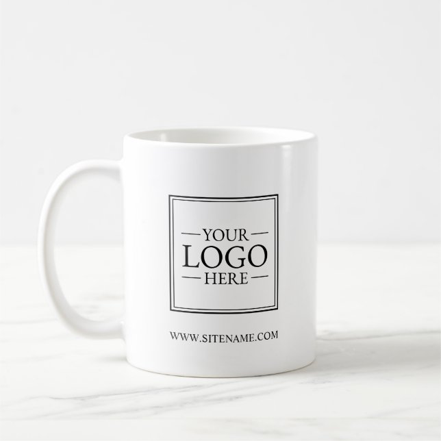 Custom Business Logo with Custom Text Coffee Mug (Left)