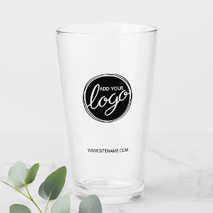 Custom Business Logo with Custom Text Glass