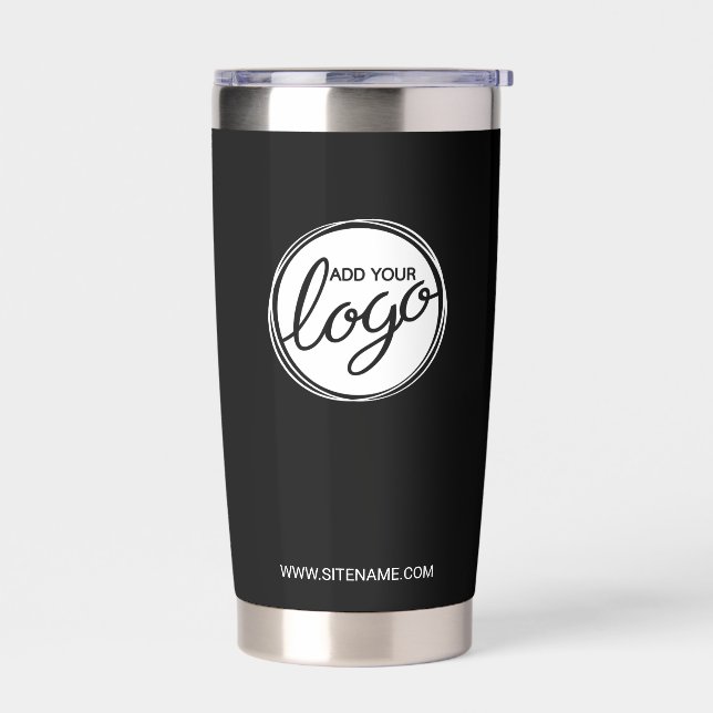 Custom Business Logo with Custom Text Insulated Tumbler (Left)