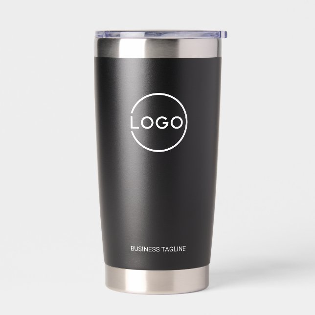 Custom Business Logo with Custom Text Insulated Tumbler (Left)