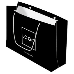 Custom Business Logo with Custom Text Large Gift Bag