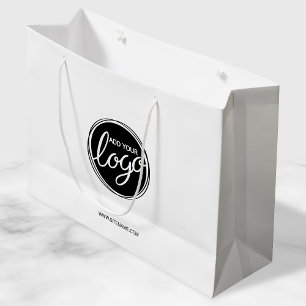 Custom Business Logo with Custom Text Large Gift Bag