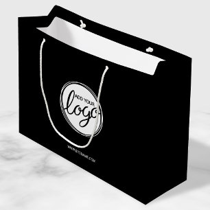 Custom Business Logo with Custom Text Large Gift Bag