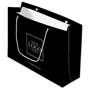 Custom Business Logo with Custom Text Large Gift Bag