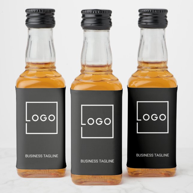 Custom Business Logo with Custom Text Liquor Bottle Label (Bottles)
