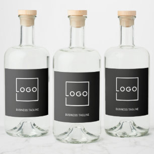 Custom Business Logo with Custom Text Liquor Bottle Label