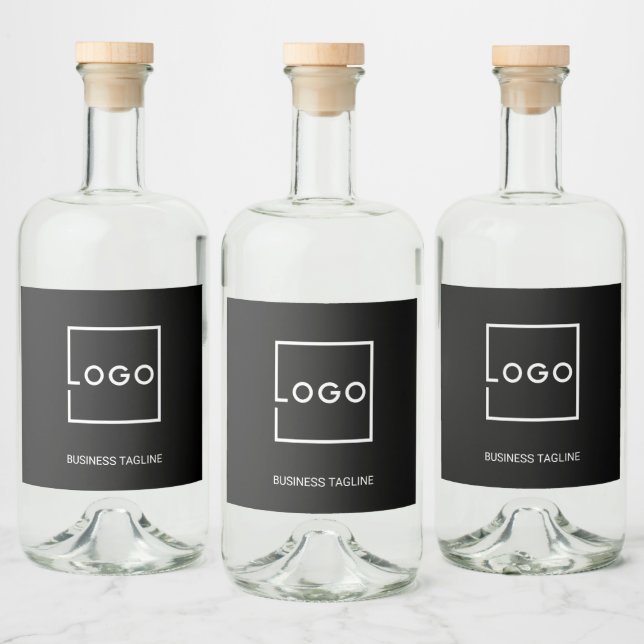 Custom Business Logo with Custom Text Liquor Bottle Label (Bottles)