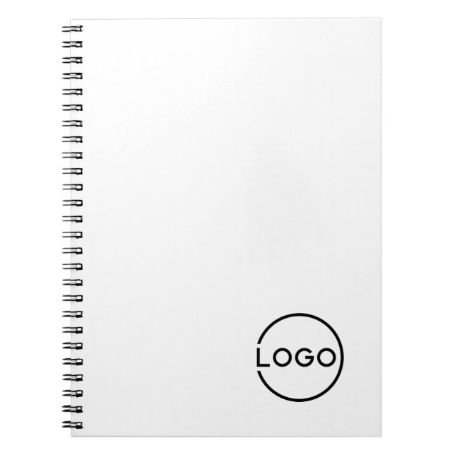 Custom Business Logo with Custom Text Notebook (Front)