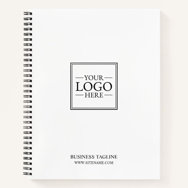 Custom Business Logo with Custom Text Notebook (Front)