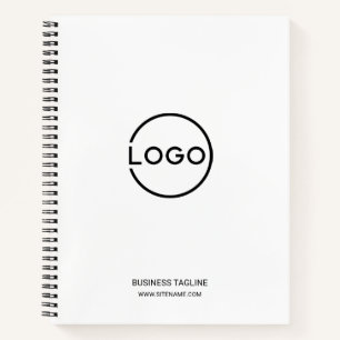 Custom Business Logo with Custom Text Notebook