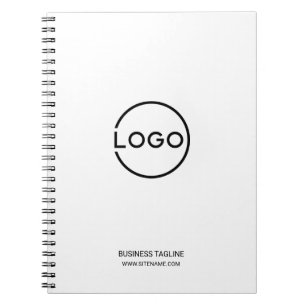 Custom Business Logo with Custom Text Notebook