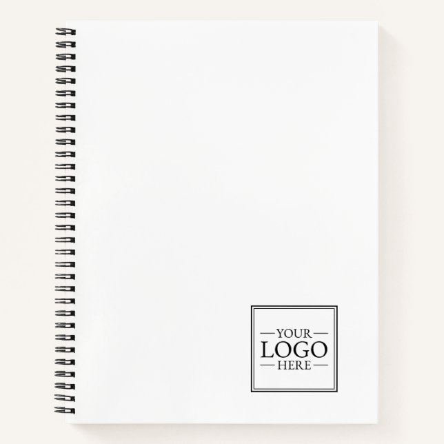 Custom Business Logo with Custom Text Notebook (Front)