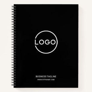 Custom Business Logo with Custom Text Notebook