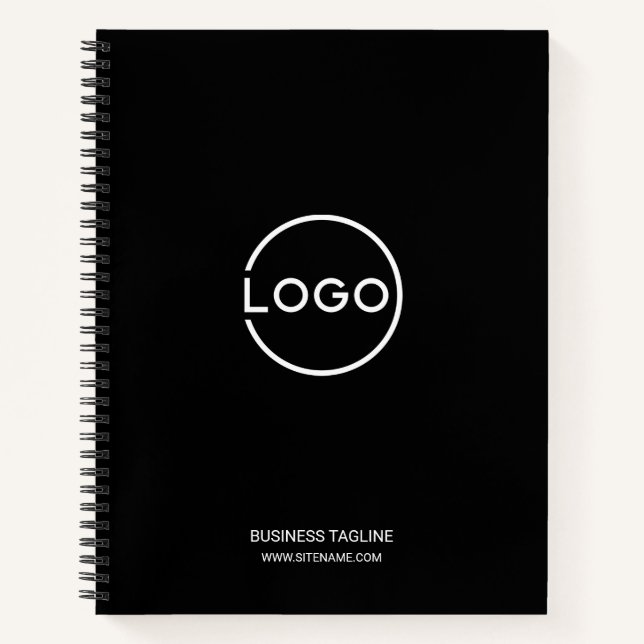 Custom Business Logo with Custom Text Notebook (Front)