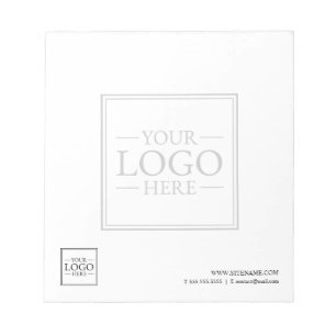 Custom Business Logo with Custom Text Notepad