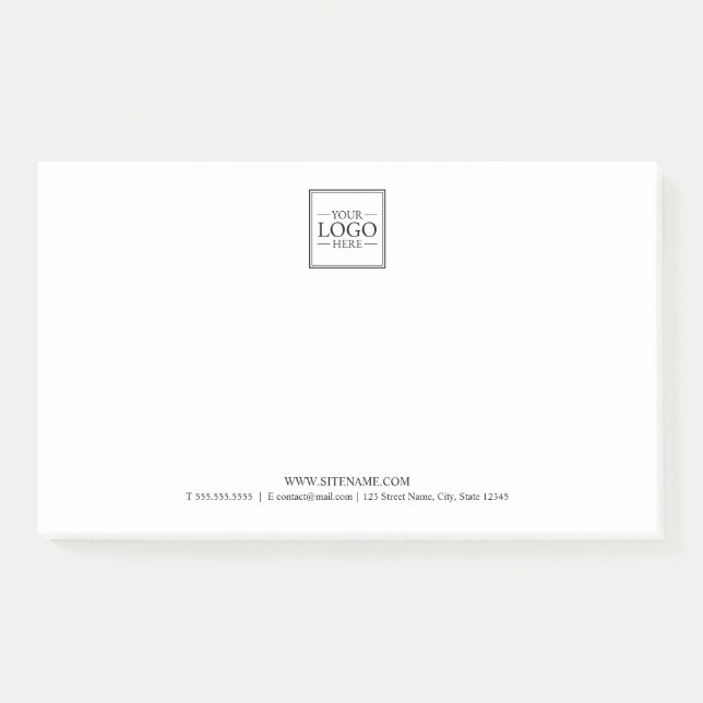 Custom Business Logo with Custom Text Post-it Notes (Front)