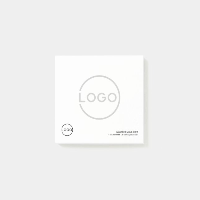 Custom Business Logo with Custom Text Post-it Notes (Front)
