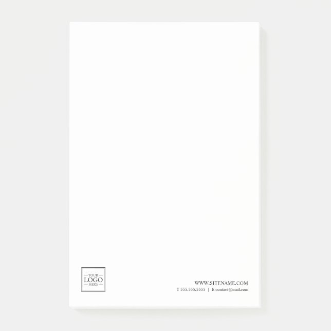 Custom Business Logo with Custom Text Post-it Notes (Front)