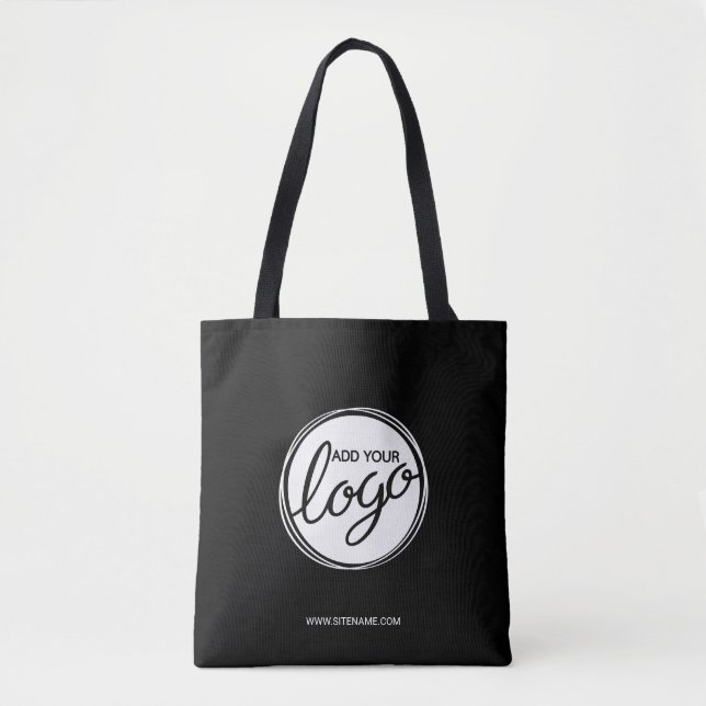 Custom Business Logo with Custom Text Tote Bag (Front)
