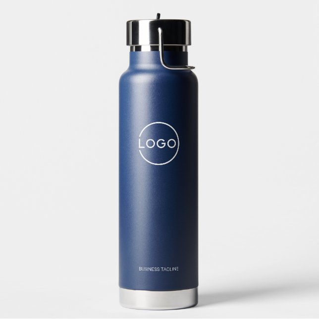 Custom Business Logo with Custom Text Water Bottle (Left)