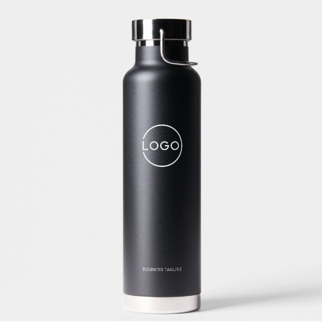 Custom Business Logo with Custom Text Water Bottle (Left)