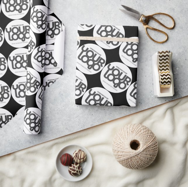 Custom Business Logo  Wrapping Paper (Crafts)