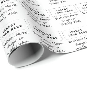 Custom Business Logo Wrapping Paper with Text