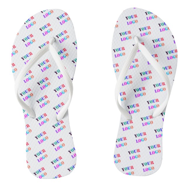 Custom Business Logo Your Company Flip Flops (Footbed)