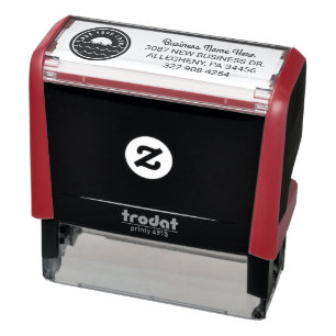 Custom Business Manager Brand Logo Return Address Self-inking Stamp