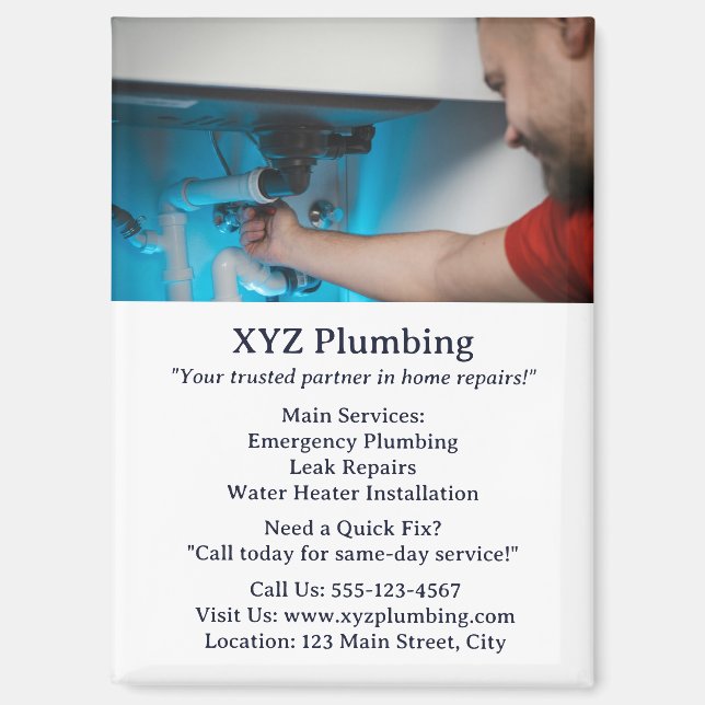 Custom Business Marketing or Promotional Magnet (Front)