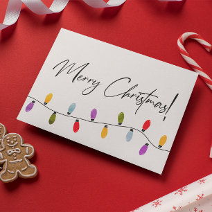 Custom Business Merry Christmas Holiday Lights  Card