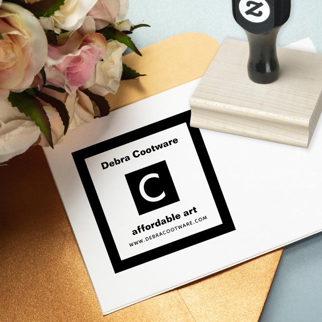 Custom Business Monogram Rubber Stamp (Creator Uploaded)