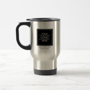 Custom Business Name and Logo Branded Travel Mug