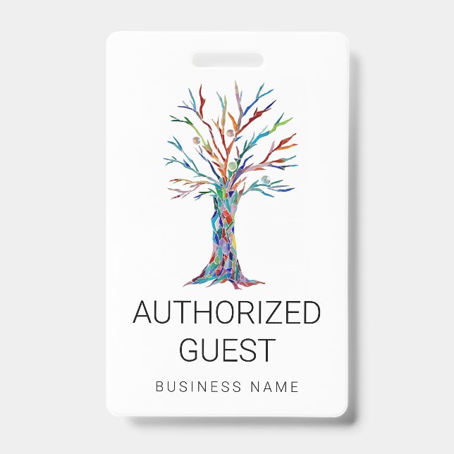 Custom Business Name Authorised Guest Badge ID Badge (Front)