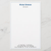 Custom Business Name Info Address Stationery Paper