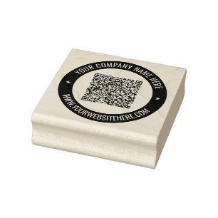 Custom Business Name Info Colour Round Rubber Stam Stamp