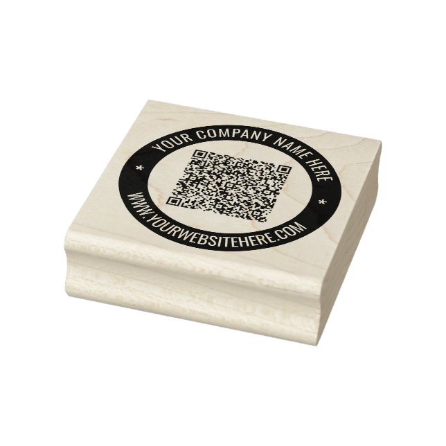 Custom Business Name Info Colour Round Rubber Stam Stamp (Stamp)