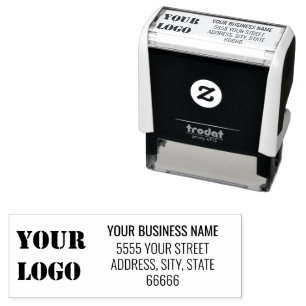 Custom Business Name Logo Address Company Stamp