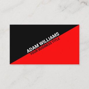 Custom Business Name - Modern Black and Red Business Card