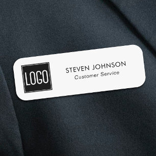 Custom Business Name Tag with Logo